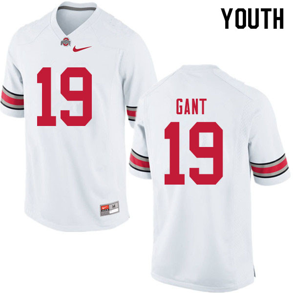Ohio State Buckeyes Dallas Gant Youth #19 White Authentic Stitched College Football Jersey